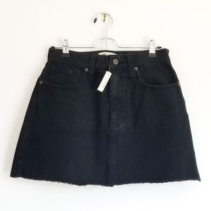 NWT Madewell Black Denim Mini Skirt
